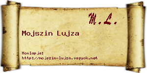 Mojszin Lujza névjegykártya